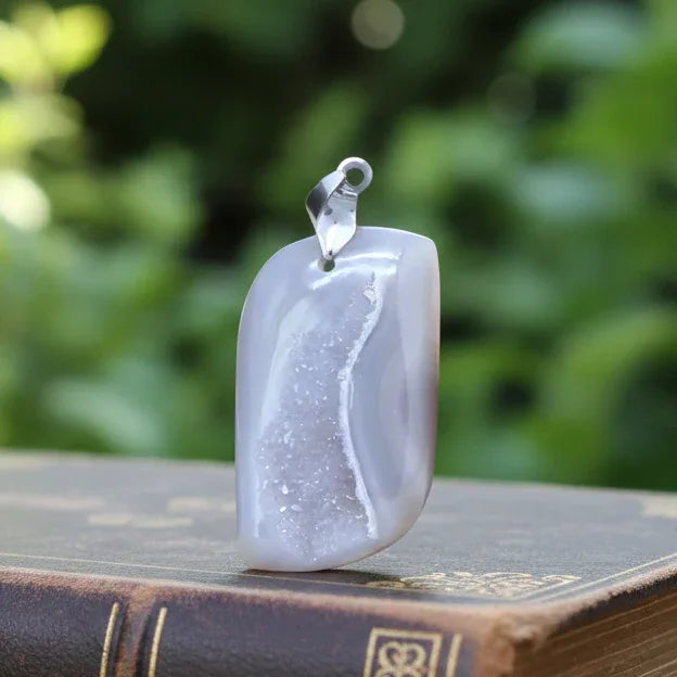 Pendentif en Agate avec géode brute (PE1684)