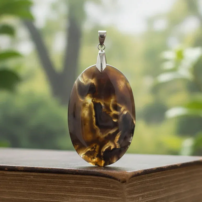 Pendentif en Agate mexicaine (PE2036)