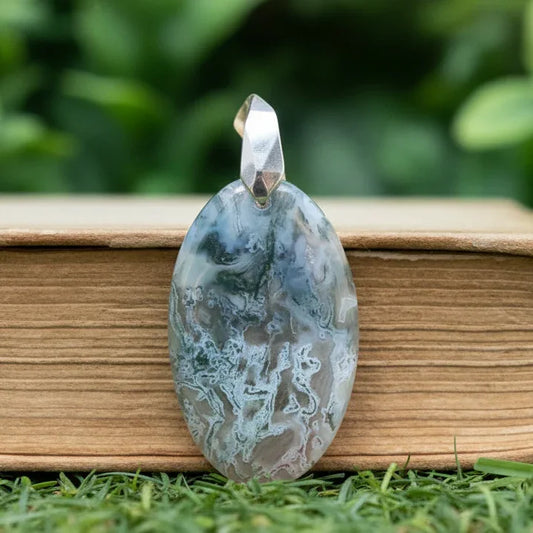 Pendentif en Agate mousse (PE661)