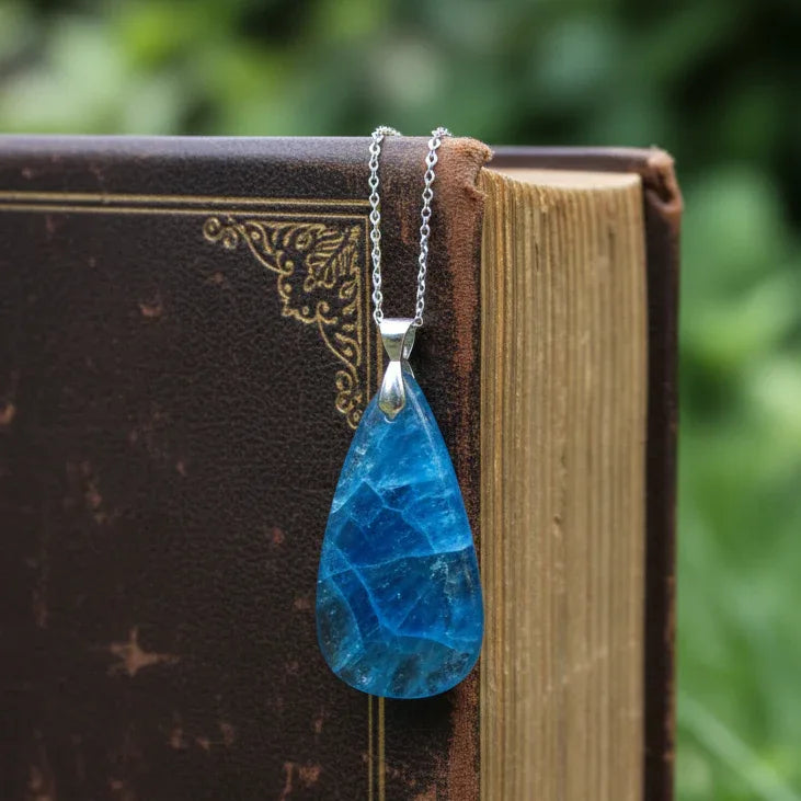 Pendentif en Apatite bleue (PE1656)