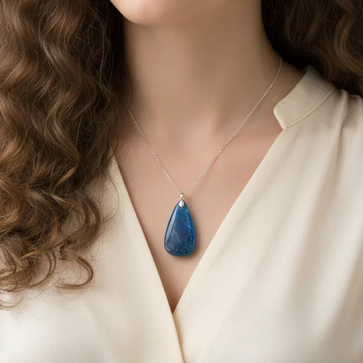 Pendentif en Apatite bleue (PE1656)