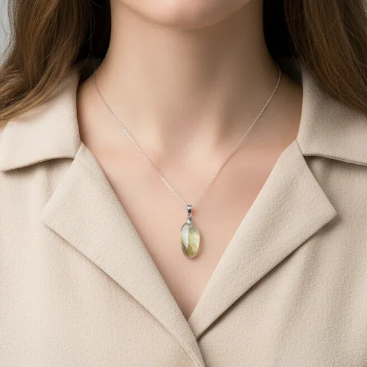 Pendentif en Apatite jaune (PE2009)