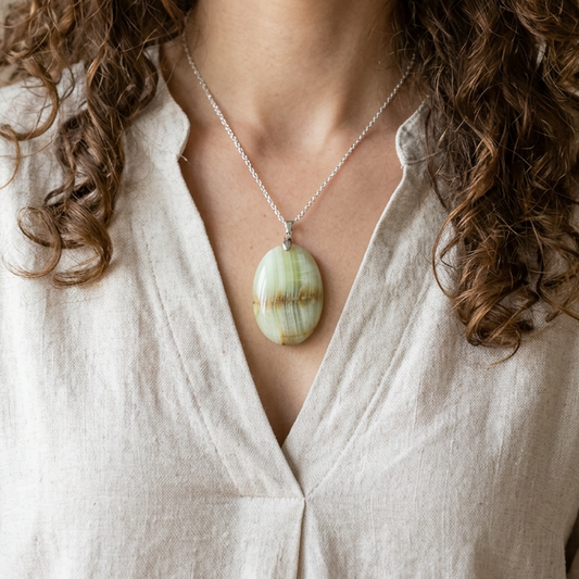 Pendentif en Aragonite et Calcite (PE1147-5)
