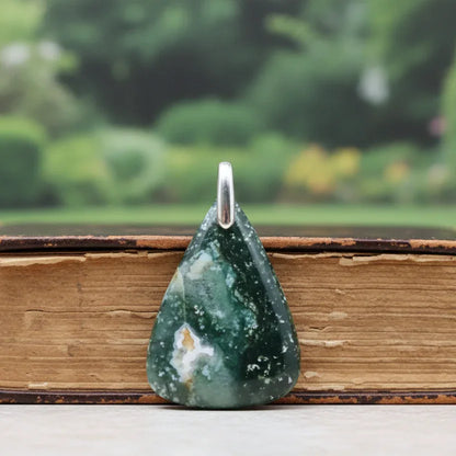 Pendentif en Calcédoine Chrome (PE1533)