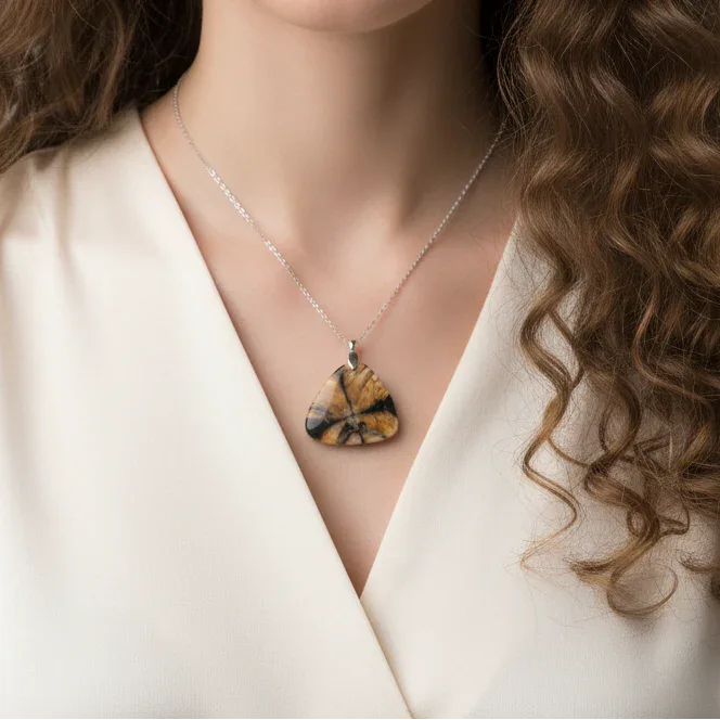 Pendentif en Chiastolite (Andalousite) (PE1365-1)