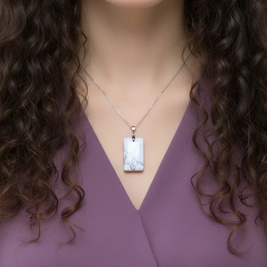 Pendentif en Howlite (PE981)
