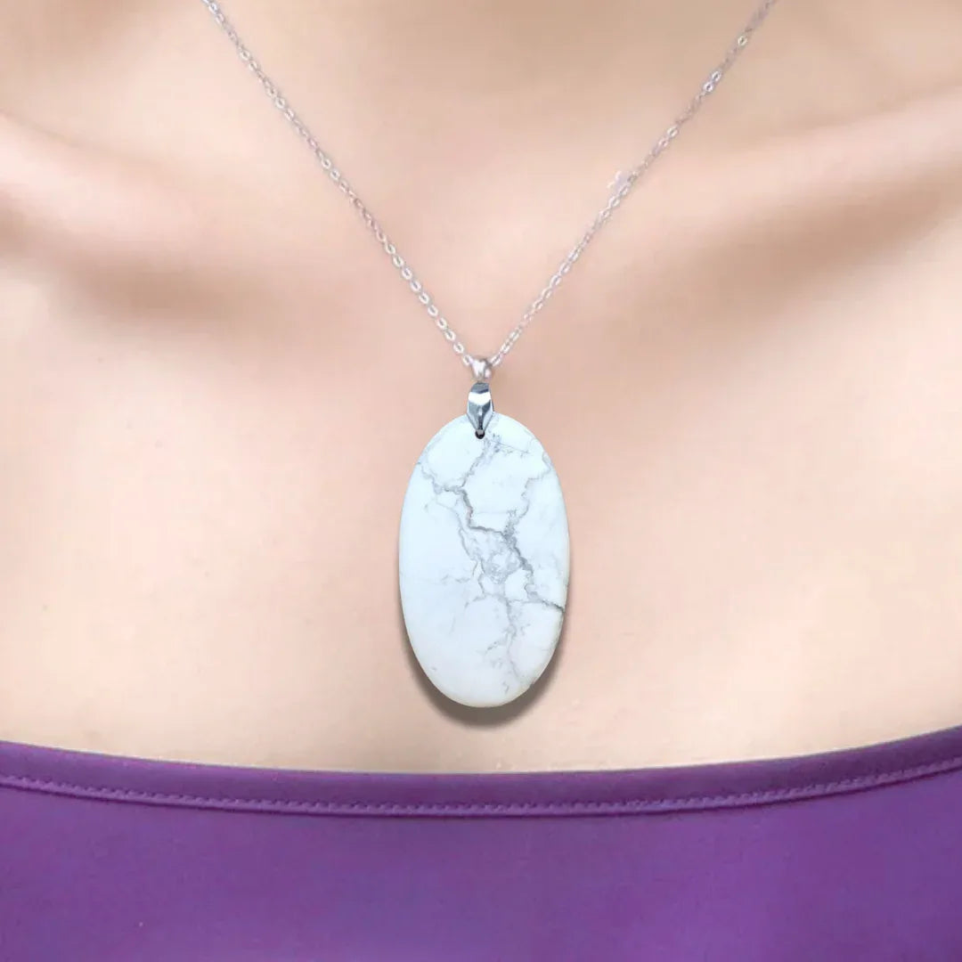 Pendentif en Howlite (PE781)