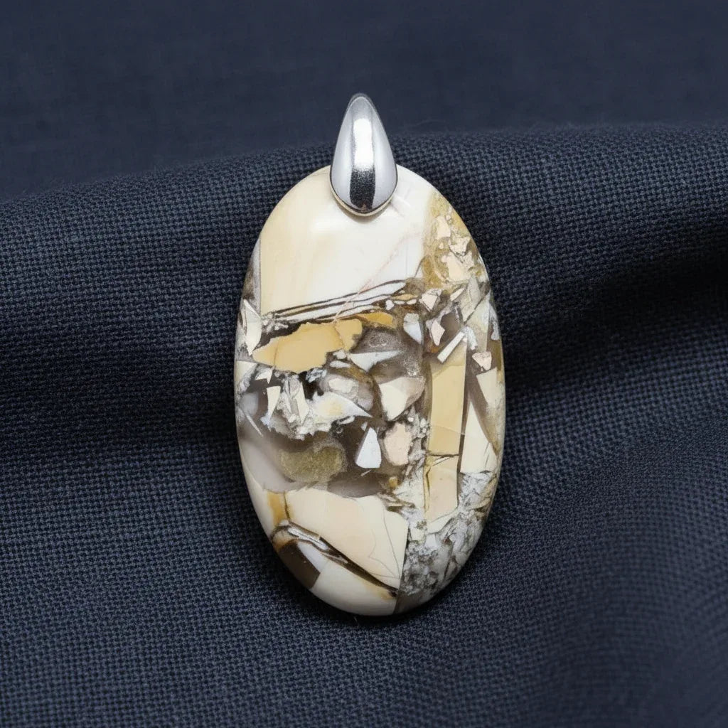 Pendentif en Jaspe Bréchique (PE746)