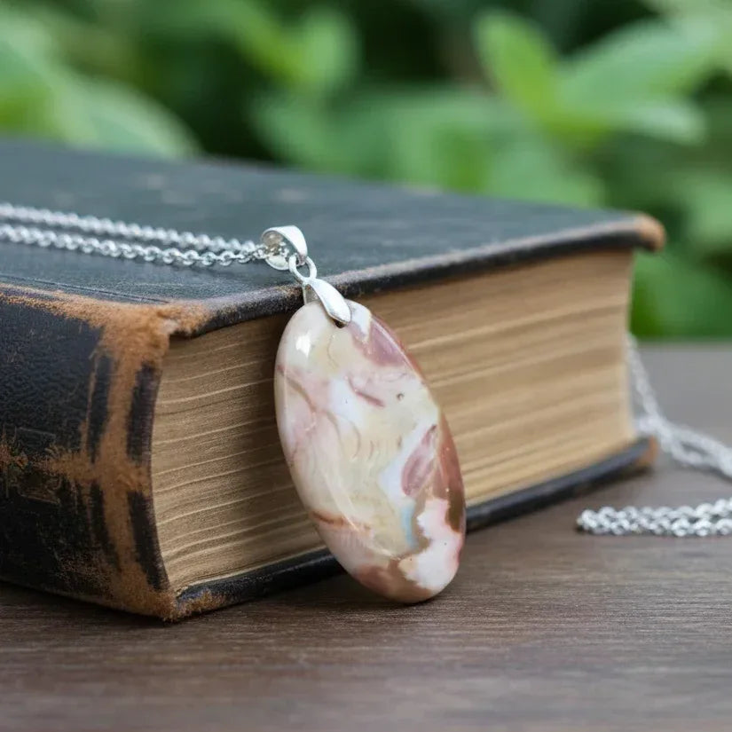 Pendentif en Jaspe Polychrome (PE875)