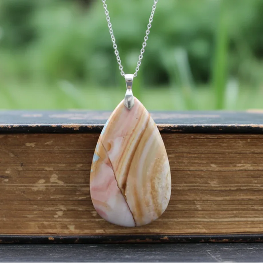 Pendentif en Jaspe polychrome (PE1384)