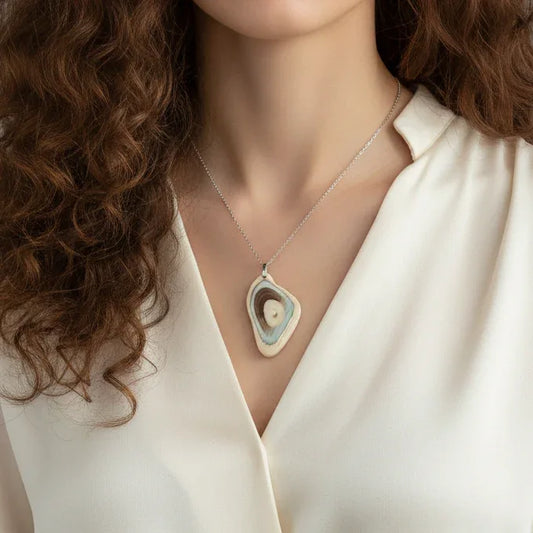 Pendentif biface en Jaspe Impérial (PE1105)