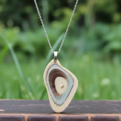 Pendentif biface en Jaspe Impérial (PE1105)