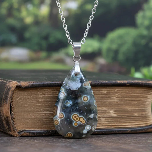 Pendentif en Rhyolite Océan (PE1596-3)