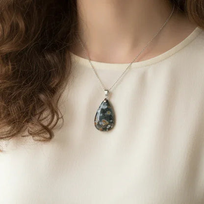 Pendentif en Rhyolite Océan (PE1596-3)