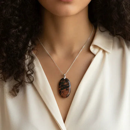 Pendentif en Obsidienne Acajou (PE1234)