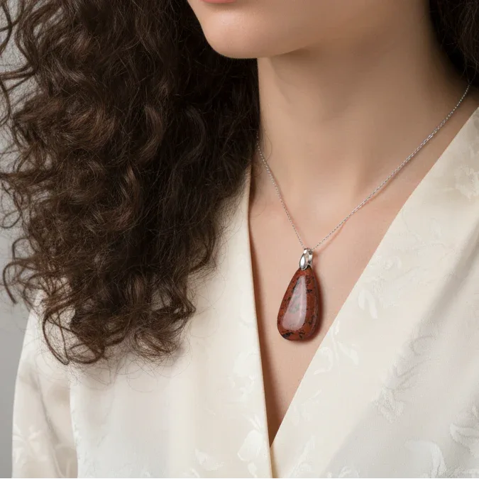 Pendentif en Obsidienne Acajou ou Mahogany (PE1232)