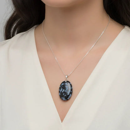 Pendentif en Obsidienne mouchetée (PE2001)