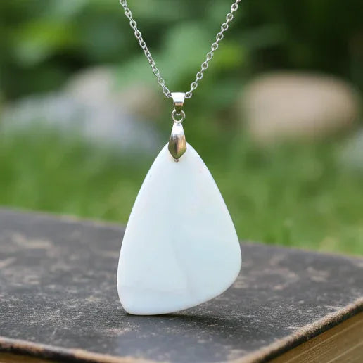 Pendentif en Opale blanche (PE1172-1)