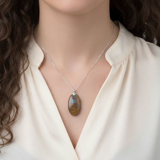 Pendentif en Opale Boulder (PE1313)