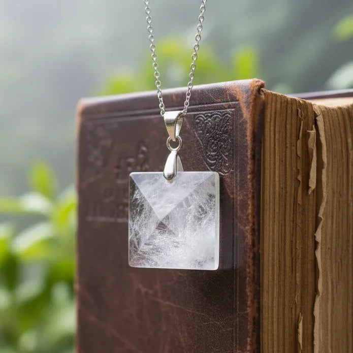 Pendentif Pyramide Cristal de Roche (PE1032-2)