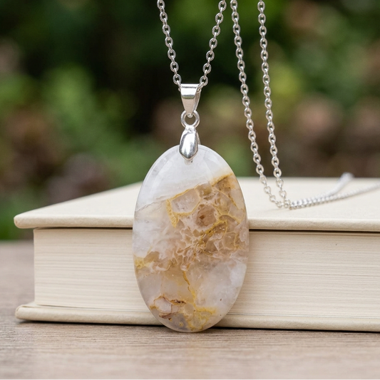 Pendentif en Quartz à inclusions (PE1160-3)