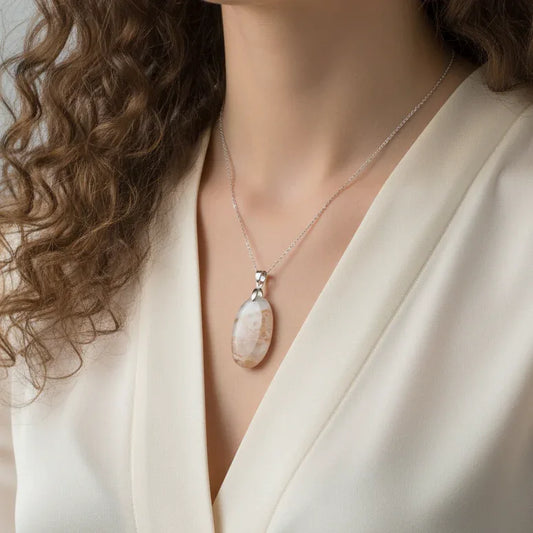 Pendentif en Quartz à inclusions (PE1160-3)