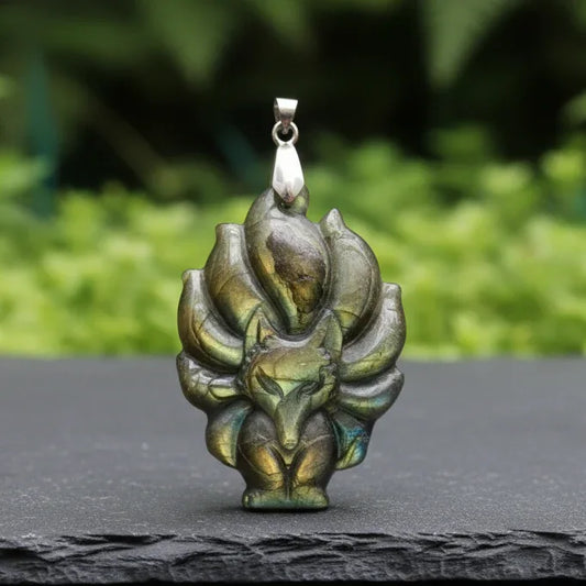 Pendentif Renard en Labradorite (PE1279-2)
