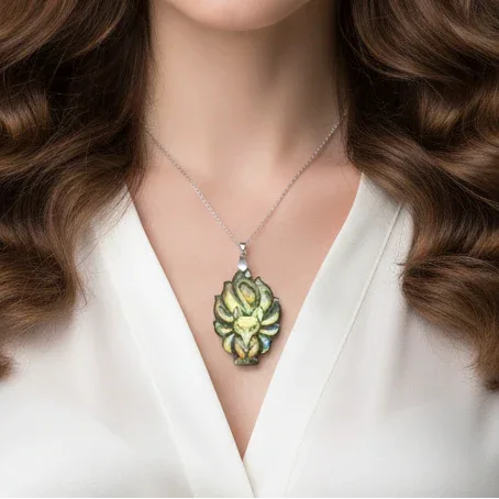 Pendentif Renard en Labradorite (PE1279-2)