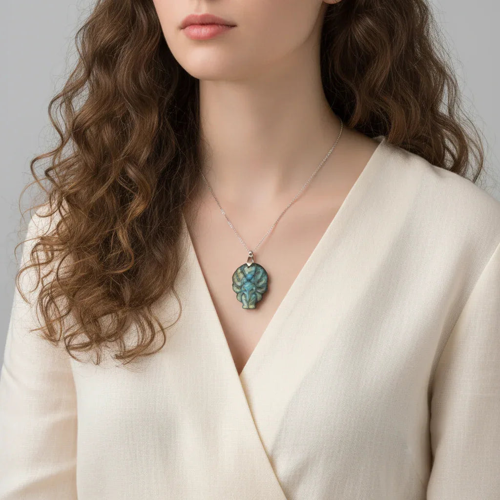 Pendentif Renard en Labradorite (PE1279-3)