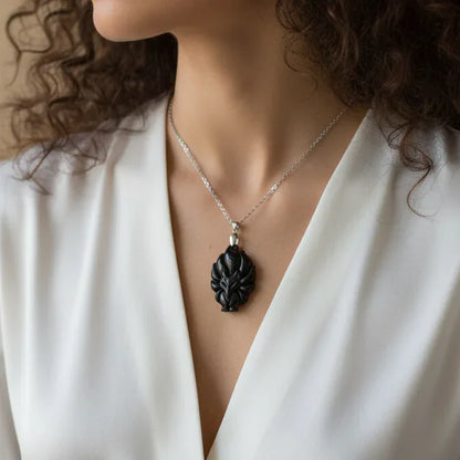 Pendentif Renard en Obsidienne Œil Céleste (PE1271-3)