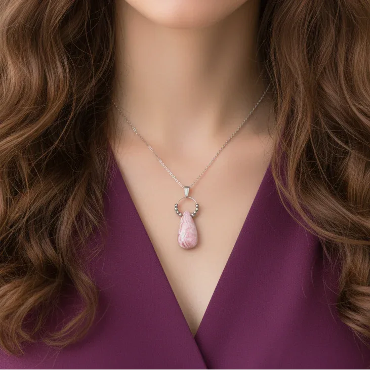 Pendentif en Rhodochrosite (PEL21-31)