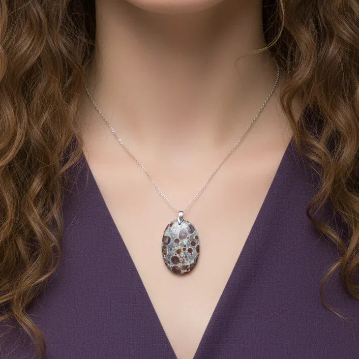 Pendentif en Rhyolite Astéroïde (PE1519)