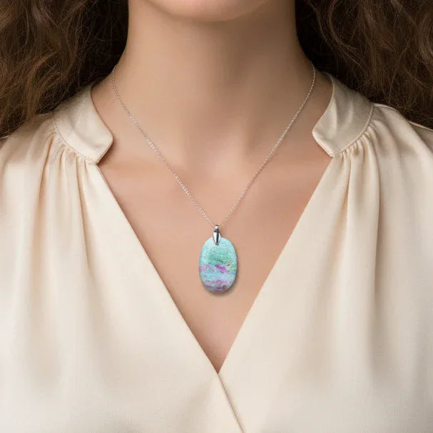 Pendentif en Rubis sur Fuchsite (PE1424-3)