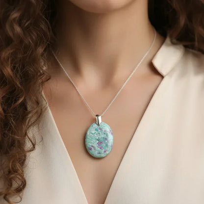 Pendentif en Rubis sur Fuchsite (PE1424-4)