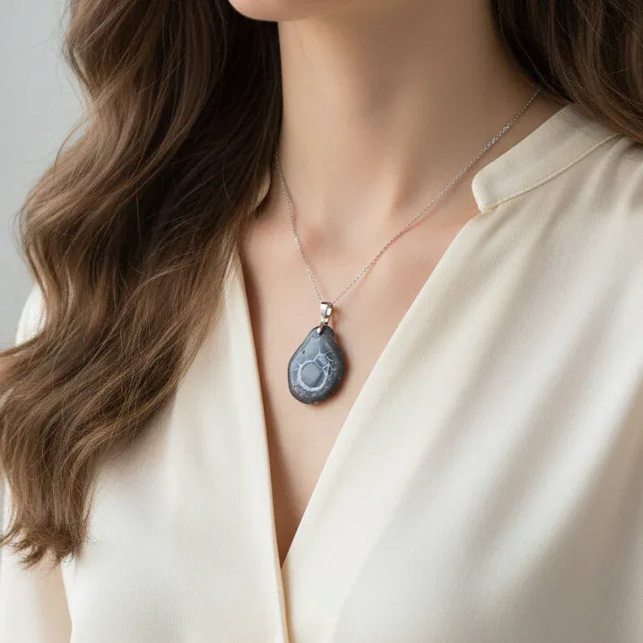 Pendentif en Septaria dos brut (PE1331)