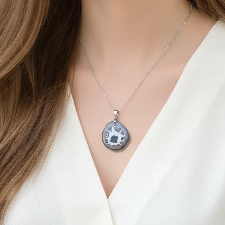 Pendentif en Septaria dos brut (PE1329)