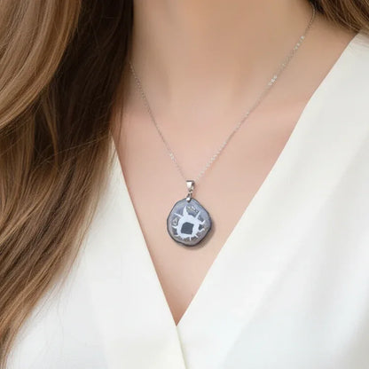 Pendentif en Septaria dos brut (PE1329)