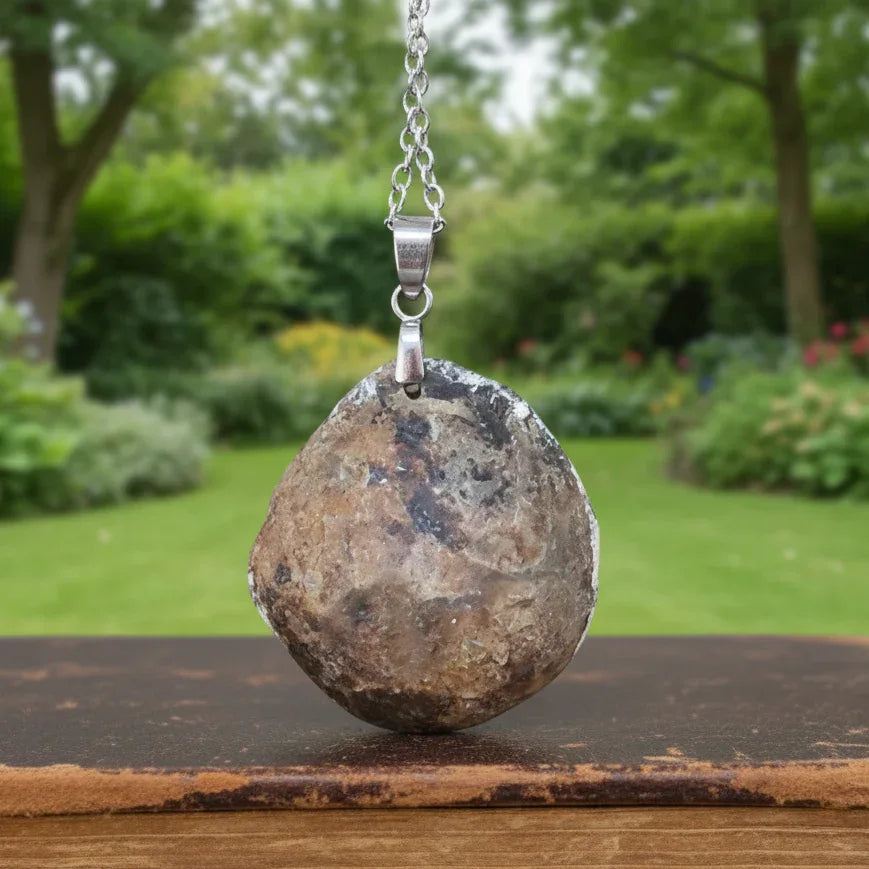 Pendentif en Septaria dos brut (PE1329)