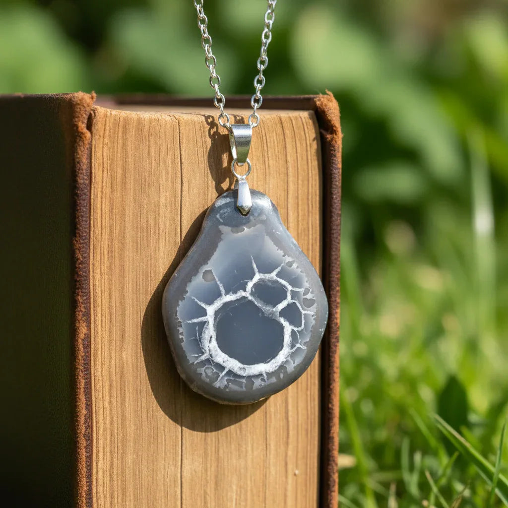 Pendentif en Septaria dos brut (PE1331)