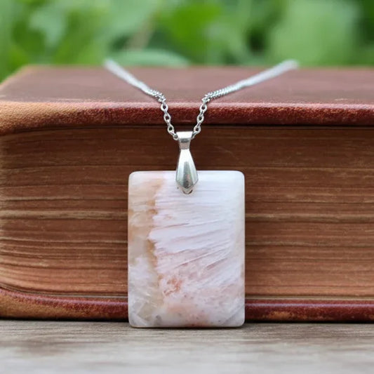 Pendentif en Scolécite et Stilbite (PE1429)