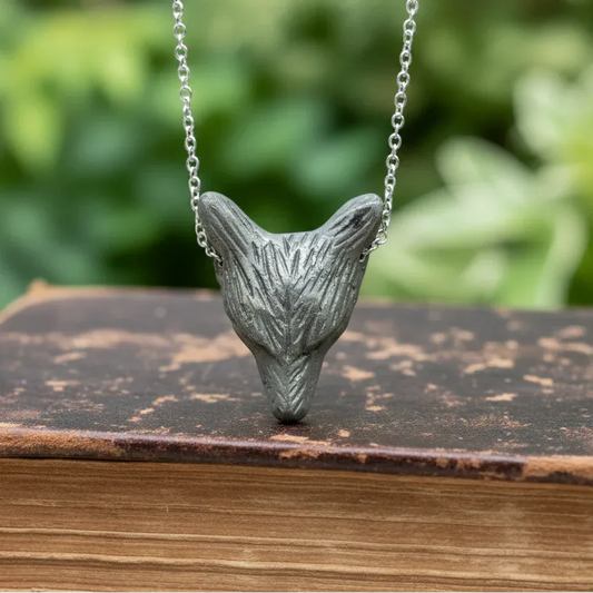 Pendentif Tête de loup en Pyrite (PE1100-9)