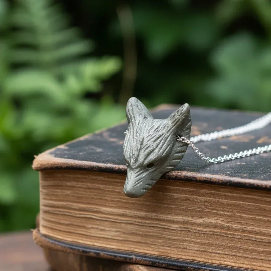 Pendentif Tête de loup en Pyrite (PE1100-9)