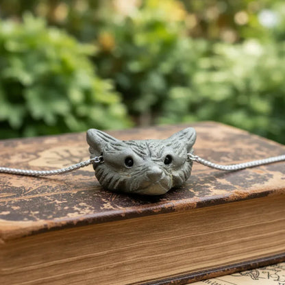 Pendentif Tête de loup en Pyrite (PE1100-9)