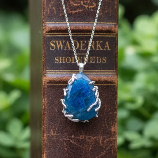 Pendentif serti en Apatite bleue (PE1657)