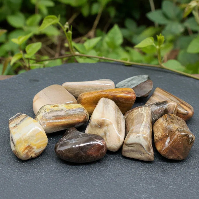 Bois fossilisé - Pierre roulée (PRGFL450)