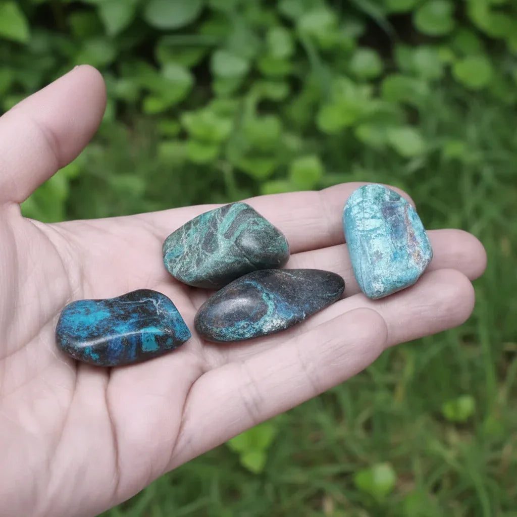 Chrysocolle - Pierre roulée (PRGFL459)