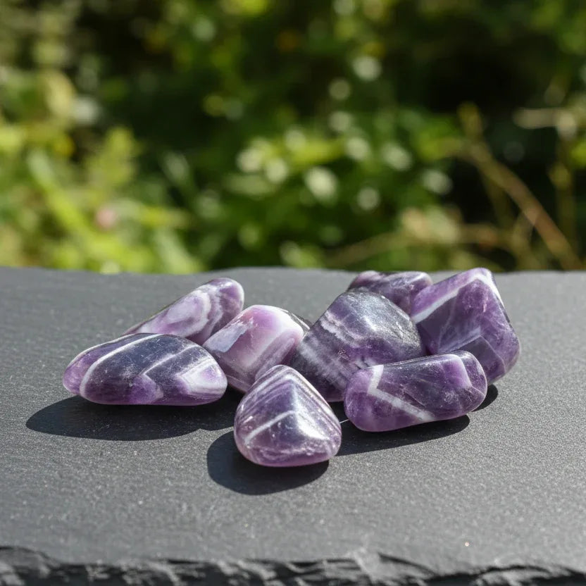 Améthyste Chevron - Pierre roulée (PRGFL435)