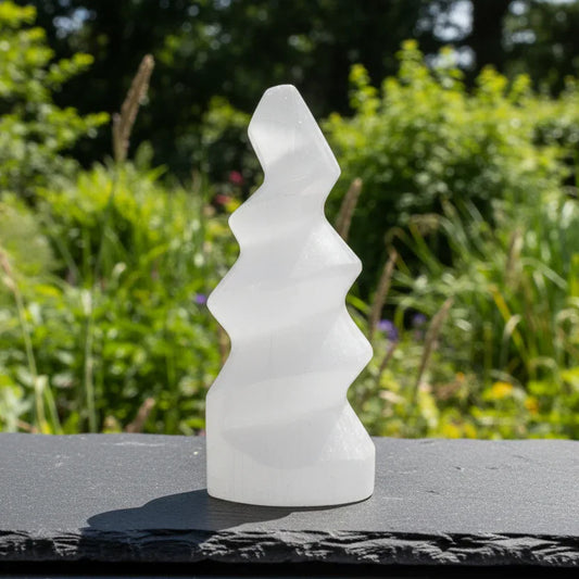 Pointe spirale en Sélénite 167g (PRGFL300-4)