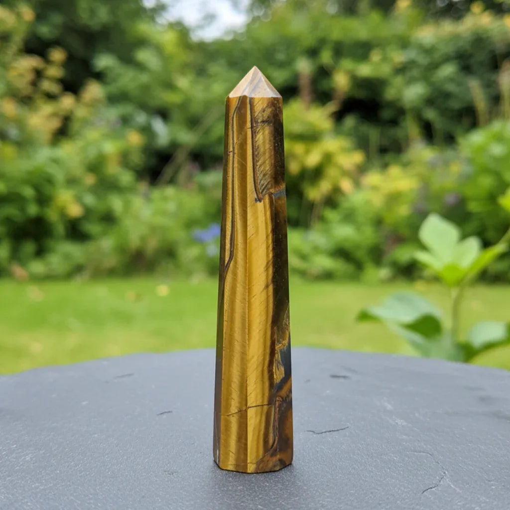 Pointe polie en Œil de Tigre 76g (PRGFL699-4)