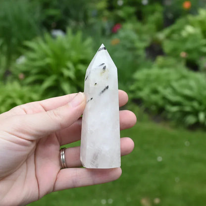 Pointe de Quartz à Tourmaline noire 94g (PRGFL643)